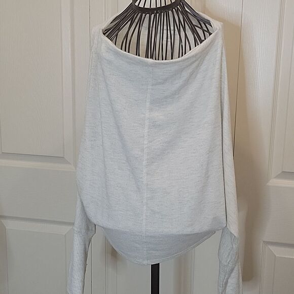 Anthropologie Oatmeal Draped Front Dolman Sleeved Pullover. Size XS - Picture 2 of 6